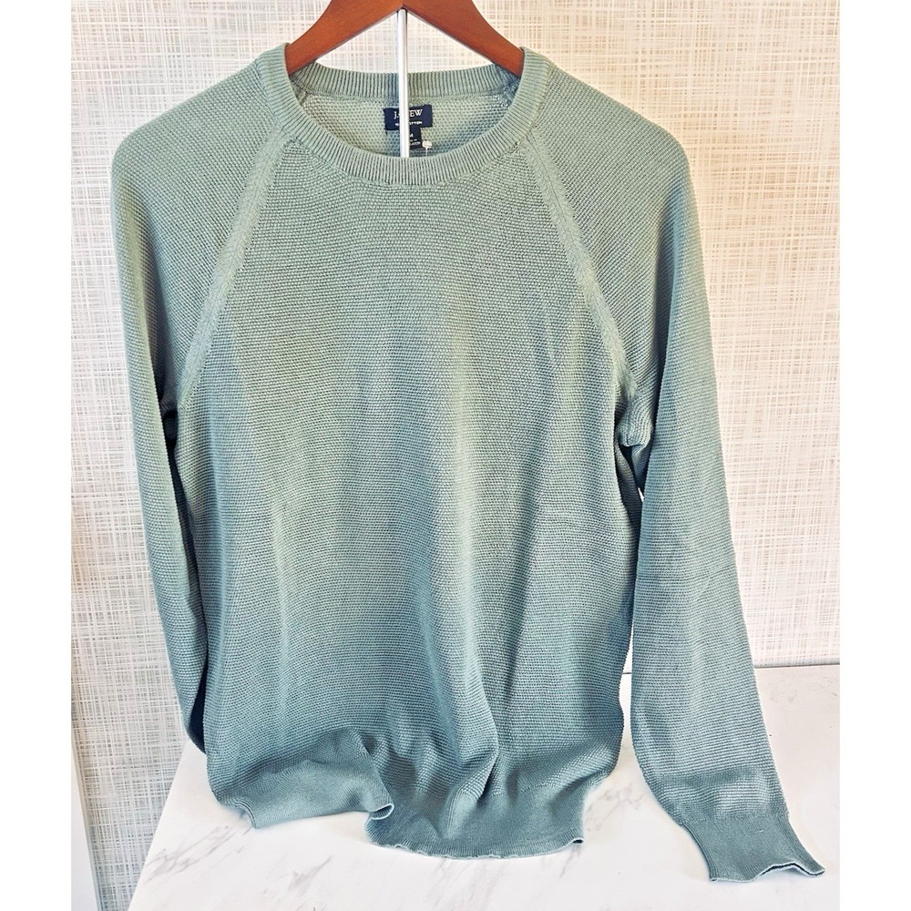 J Crew Sweater 100% Cotton Dusty Green (VLA) Crew Neck Men's Size Medium New! T